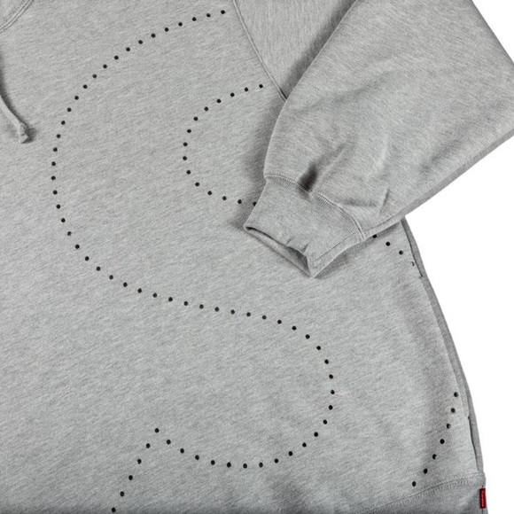 Supreme Laser Cut S Logo Hooded Sweatshirt 'Heather Grey' - Picture 8 of 8